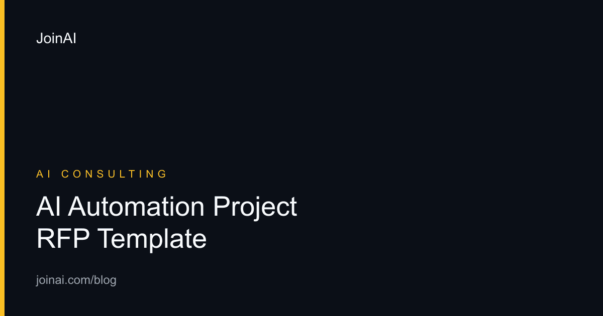 AI automation RFP sections from problem definition and evaluation through security, delivery, transfer, and exit
