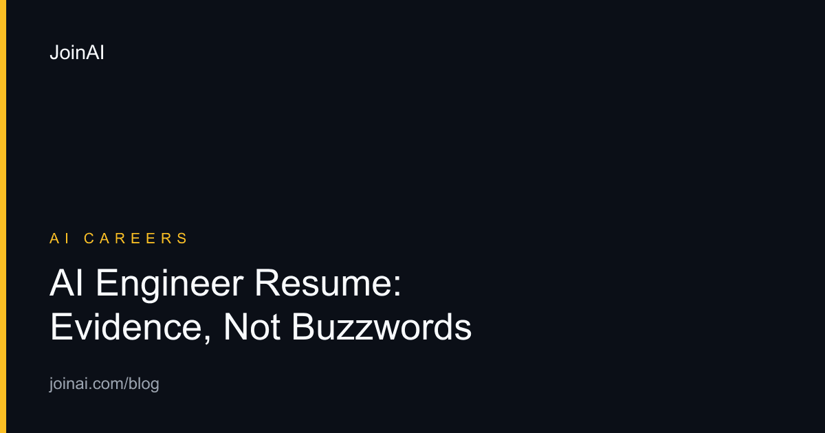 AI engineer resume checklist connecting project claims to code, evaluation, deployment, and measurable outcomes