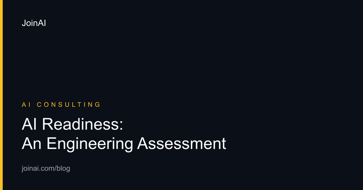 Engineering team AI readiness assessment across use case, data, evaluation, security, operations, and ownership