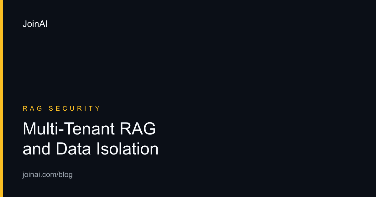 Multi-Tenant RAG and Data Isolation